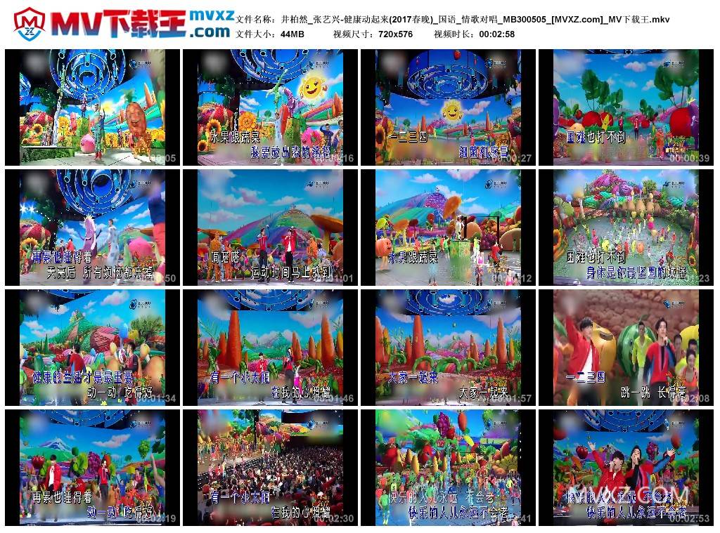 井柏然_张艺兴-健康动起来(2017春晚)_国语_情歌对唱_MB300505